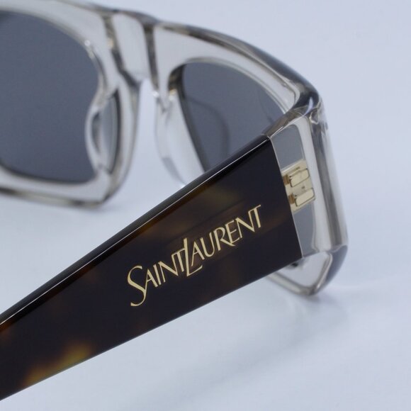 🕶️ New Saint Laurent SL740 003 Sunglasses - Transparent Cream/Havana Frame - Picture 8 of 11